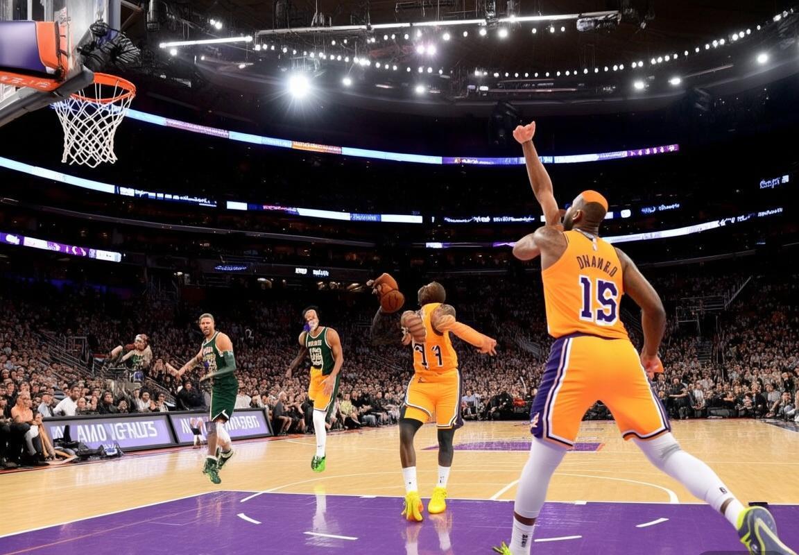 2021年湖人险胜雄鹿，巩固西部领先地位！